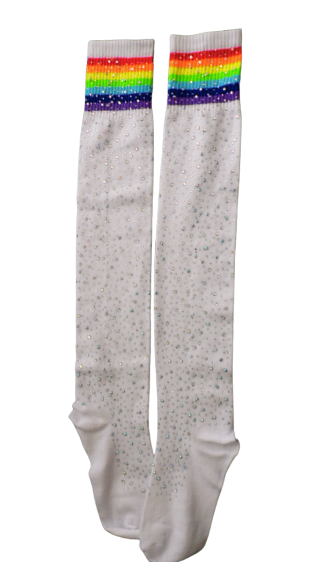 Rhinestone Knee High Socks