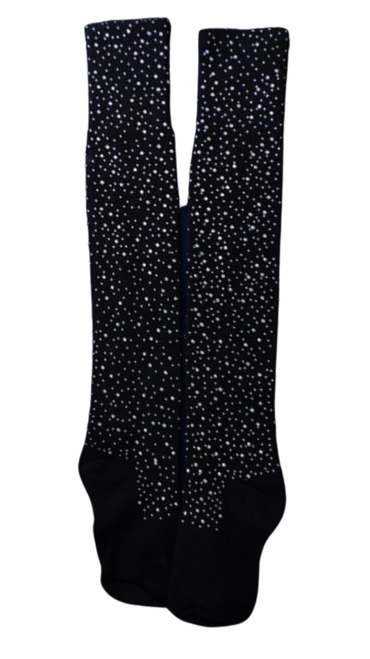 Rhinestone Knee High Socks