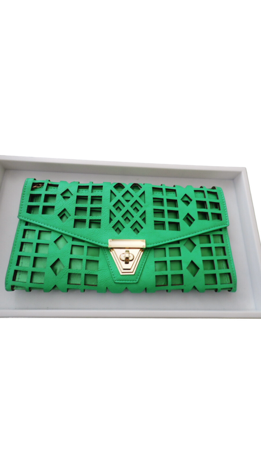 Green Geo Clutch